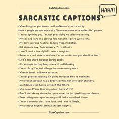 Short Sarcastic Captions Funny Sarcastic Captions, Short Sarcasm Captions, Short Vlog Captions, Daily Instagram Captions, Sarcastic Captions Funny, Serious Captions For Instagram, Short Sarcastic Captions Funny, Funny Throwback Captions, Sarcastic Ig Captions