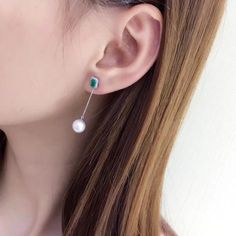 This is a beautiful pearl earring. It is more delicate with emeralds. Please contact us if you have any question(s), remember to mention the product name in your email. Product information Origin Japan Material Akoya Pearl, 18k White Gold, Natural Diamonds, and Emerald Dimensions Height Approx. 3.3cm Pearl Shaped: Round Size: 8-8.5mm Quality: AAA Nacre: Very Thick Color: White Luster: Very High Accessories Metal: 18k White Gold Other: 0.80ct Emerald and Natural Diamonds Green Pearl Earrings For Anniversary, Green Pearl Drop Earrings For Anniversary, Green Dangle Pearl Earrings For Anniversary, Elegant Green Pearl Earrings For May Birthstone, Green Pearl Drop Earrings For Formal Occasions, Green Pearl Drop Round Earrings, Green Round Pearl Drop Earrings, Elegant Green Pearl Earrings For Pierced Ears, Green Round Pearl Earrings For Formal Occasions