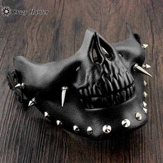 Just in! This unique Gothic Scary Skull Mask for $35.00. Gothic Mask, Mascaras Halloween, Skull Accessories, Skull Face Mask, Goth Accessories, Scary Mask, Half Mask, Skull Mask, Cool Masks