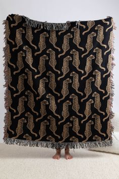 Leopard Black Throw Blanket Tapestry Bed, Black Throw Blanket, Leopard Blanket, Blanket Tapestry, Tapestry Woven, Black Throws, Hendersonville Nc, Couch Blanket, Woven Tapestry