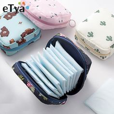 Tampon Storage, Sanitary Napkin Bag, Coin Organizer, Desain Pantry, Padded Pouch, Cosmetic Bag Set, Small Makeup Bag, Pad Bag, Small Cosmetic Bags