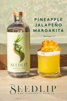 Discover a margarita with a twist. The Seedlip non-alc Pineapple Jalapeno Margarita brings together the sweetness of pineapple, the tang of lime, and the fiery kick of jalapeño. Mocktale Recipes, Pineapple Jalapeno Margarita, Autumn Cocktails, Bartender Drinks Recipes, Alcohol Free Cocktails, Healthy Cocktails, Garden Herbs, Smoothie Drink Recipes