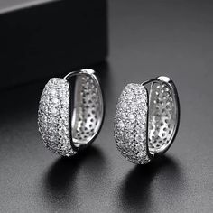 48975859286300 Cubic Zirconia Jewelry, Earring For Women, Mors Dag, Shell Earrings, Accessories Jewelry Earrings, Bracelets And Charms, Huggies Earrings, Unique Earrings, Earring Gifts