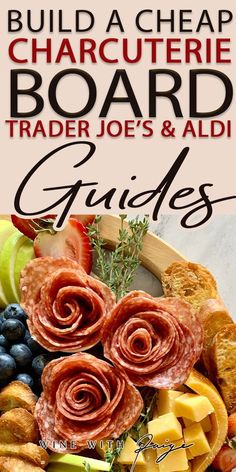 the cover of build a cheap board trader joe's and aldi guides, including grapes