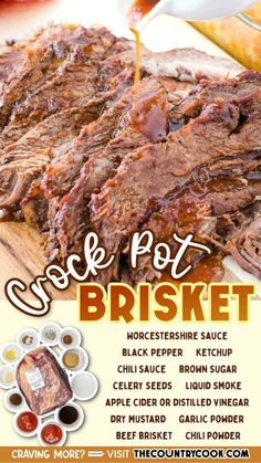 Brisket Recipes Oven Crock Pot, Crock Pot Beef Brisket, Grilled Brisket Recipes, Crock Pot Bbq Beef, Beef Brisket Crock Pot, Crockpot Brisket, Brisket Recipes Crockpot, Brisket Crock Pot, Bbq Beef Brisket