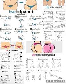 an info sheet shows how to do the same exercises for each woman's body