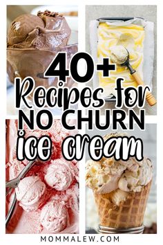 Easy No Churn Ice Cream Recipes Churn Ice Cream Recipes, No Churn Ice Cream Recipes, Ice Cream Sandwich Cake Recipe, Creamy Ice Cream, Churn Ice Cream