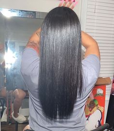 Pressed Natural Hair, Silk Press Natural Hair, Biracial Hair, Ethnic Hairstyles, Silk Press, Hair Laid, Long Natural Hair, Real Hair, Long Black Hair