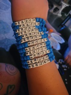 Weezer Kandi Cuff, Kandi Color Schemes, Neon Perler Bead Patterns, Kandi Cuff Designs, Weezer Kandi, Kandi Color Combos, Kandi Fidget, How To Make Kandi Bracelets