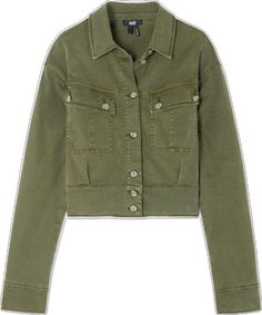 Button-up Washed Utility Jacket For Workwear, Washed Utility Jacket For Workwear, Net A Porter, Porter, Denim Jacket, Green