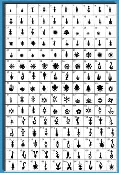 an image of the symbols for different types of plants