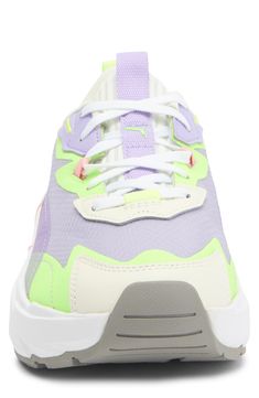 NITRO foam cushioning puts comfort under every step you take in this chunky sneaker finished with a mixed-media upper in tonal hues. Lace-up style Removable insole Leather and textile upper/synthetic lining and sole Imported Functional Purple Synthetic Sneakers, Purple Synthetic Sneakers For Athleisure, Purple Athleisure Synthetic Sneakers, Purple Synthetic Athleisure Sneakers, Purple Air Max Cushioned Functional Sneakers, Functional Purple Sneakers With Air Max Cushioning, Functional Purple Sneakers With Air Cushioning, Every Step You Take, Chunky Sneakers