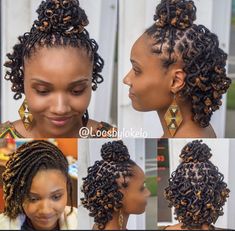 Ponytail Loc Styles For Women, Ponytail Loc Styles, Dreadlocks Styles For Ladies, Loc Styles For Women, Short Dread Styles, Dreadlocks Hairstyle, Dreads Short Hair, Short Dreadlocks, Short Loc Styles