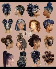 Styling Short Dreadlocks Black Women, Styling Locs For Wedding, Prom Hairstyles For Locs, Short Loc Hairstyles For Black Women, Updo Styles For Locs, Locs Hairstyles For Women Shoulder Length, Short Loc Styles For Women Locks, Styles For Short Locs For Women, Medium Size Locs Black Women