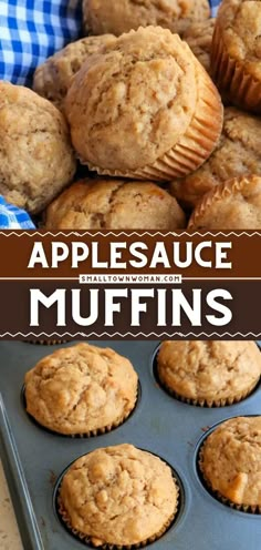 Applesauce Muffins, applesauce muffins recipe, breakfast muffins Oatmeal Applesauce Muffins, Applesauce Muffin Recipe, Small Town Woman, Applesauce Muffins, Apple Breakfast, Breakfast Muffin, Apple Sauce Recipes, Oat Muffins