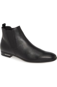 Modern Slip-on Chelsea Boots With Rubber Sole, Modern Chelsea Boots With Leather Sole For Business, Classic Chelsea Boots With Textured Sole For Fall, Business High-top Chelsea Boots With Leather Sole, Business High-top Chelsea Boots With Rubber Sole, High-top Chelsea Boots With Leather Sole For Business, Modern Chelsea Boots With Leather Sole In Calf Leather, Modern High-top Workwear Boots, Business Ankle Boots With Textured Sole