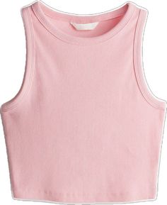 Aesthetic Wishlist, Crop Tank Top, Cropped Tank Top, Crop Tank, Pink Ladies, Light Pink, H&m, Tank Top, Trim