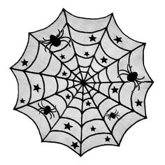 a spider web with black widows on it