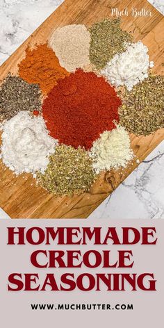 homemade crock seasoning recipe on a cutting board with the title in red and white