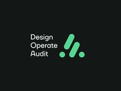 the logo for design operatee autit, which is designed to be green and black