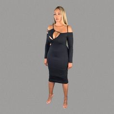 Cut Out Midi Dress.. The Dress Is Burgundy Not Red It Will Sculpt Your Body And Have You Feeling So Sexy. It Is Also Available In Black. Flirty Long Sleeve Midi Dress For Club, Bodycon Cutout Midi Dress For Party, Bodycon Midi Dress With Cutout For Party, Cutout Bodycon Dress For Date Night, Midi Length Cutout Dress For Club, Cutout Midi Length Club Dresses, Black Cutout Midi Dress For Party, Bodycon Cutout Dress For Night Out, Club Midi Length Cutout Dresses