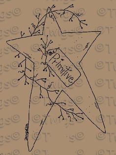 a drawing of a star with writing on it