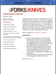 the forks and knives recipe is shown in this screenshot from an ipad app that shows instructions for how to make muffins