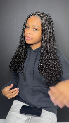 Kids & Adults Braids 🫶🏾✨ | Text (813)734-4763 To Book “MEDIUM BOHO KNOTLESS” 🤎 • • • • • #mediumbraids #mediumbohoknotlessbraids #kidsknotless #kidsknotlessbraids... | Instagram Cute Braided Hairstyles Knotless, Boho Knotless Braids Big Parts, Large Knotless Braids Short, Boho Kids Braids, Boho Braids For Black Kids, Boho Braids On Kids, Knotless Kids Braids, Curly Braids For Kids