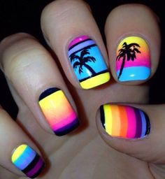 #NailArt#StylishNails#NailInspiration#NailPolish#NailFashion#NailEnvy#NailPerfection#NailTech#NailArtist#AcrylicNails#NailTips#NailBeauty#NailSwag#NailDesignInspiration#NailArtGallery#NailArtTrends#SummerNailArt#SummerNailIdeas#SummerNailFashion#SummerNailAddict#SummerNailInspiration#SummerNailGlam Summer Nails Idea Nail Designs Summer Neon, Nail Art Summer Beach, Tropical Nail Art, Tropical Nails, Purple Pastel, Pedicure Designs, Nail Art Designs Summer, Vibrant Nails, Nails Blue