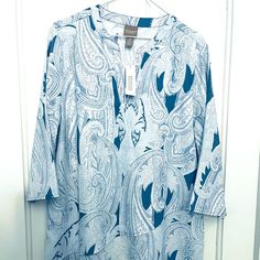 Questions? Leave A Comment Below! Blue Half Sleeve Printed Blouse, Blue Printed Half Sleeve Blouse, Elegant Blue Half Sleeve Top, Light Blue 3/4 Sleeve Casual Blouse, Casual Light Blue Blouse With 3/4 Sleeves, Blue 3/4 Sleeve Printed Blouse, Blue Printed Blouse With 3/4 Sleeves, Spring Blue Blouse With 3/4 Sleeves, Elegant Blue Blouse With 3/4 Sleeves