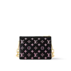 LOUIS VUITTON® - Coussin Bb - Noir Rose Ski Dress, Micro Bags, Rose Bag, Louis Vuitton Official Website, Trunk Bag, Louis Vuitton Official, Wallet Pouch, Monogram Bag, Silver Jewelry Fashion