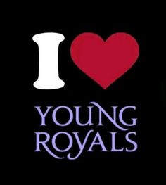 i love young royals sticker on the back of a cell phone with an image of a heart