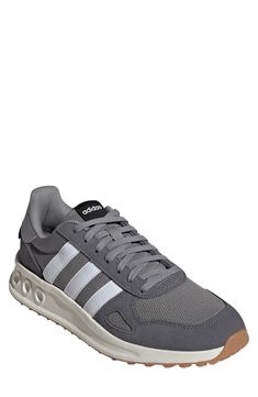 Classic branding defines a stylish sneaker with Cloudfoam cushioning. Lace-up style Leather upper/leather and textile lining/rubber sole Imported Classic Branding, Sneaker Men, Stylish Sneakers, Up Styles, White Silver, Mens Shoes Sneakers, Grey And White, Nordstrom Rack, Rubber Sole