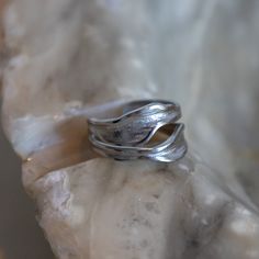 Our best selling 'Muse' ring is now available in silver! This adjustable silver ring is sculpted to define your daily look with a beautiful scratched surface.  100% waterproof + tarnish free ✦ MATERIALS ✦  ・Stainless Steel ✦ SIZE ✦  This ring is fully adjustable and will fit all sizes. To wear this ring on any finger, simply squeeze or pull gently to modify the size.  ✦ CARE ✦  A waterproof, tarnish-free and durable design made for everyday. ✦ LOOKING FOR A DIFFERENT ITEM? ✦  Check out my Etsy store for more gold plated handmade jewellery (www.etsy.com/uk/shop/nisijewelleryco). Finally, if you have any questions or special requests then please do not hesitate to get in contact with me and I will be happy to help. Thank you for supporting my little business - I appreciate it very much! Chunky Silver Rings, Cuff Ring, Cuff Rings, Ring Stacking, Style Expert, Stacking Ring, Handmade Jewellery, Stacking Rings, Statement Ring