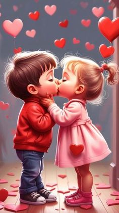 Cute Kids Valentines, Iphone Wallpaper Hd 4k, Sweet Dreams My Love, Valentine Day Kiss, Kids Valentines Day, Iphone Wallpaper Hd, Love Is Cartoon, Blue Flower Wallpaper, Happy Anniversary Wishes