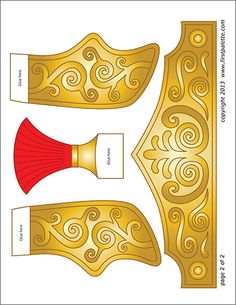 an image of paper cut outs with different shapes and sizes, including the top one in gold