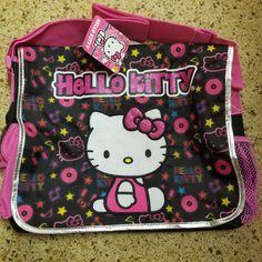 Cute Messenger Bag! Great For Laptops, School, Travel And More * Hello Kitty * Messenger * Crossbody * Black And Zhot Pink * New With Tags * Great Gift! **See My Closet For More Hello Kitty Bags, Bagbacks , And More #Hellokitty,#Sanrio,#Messengerbag,#Crossbody,#Hellokittybag Cute Messenger Bags, Hello Kitty Bag, Hello Kitty Christmas, Plush Backpack, Messenger Bag, Hogwarts, New Color, Black Pink, Hello Kitty