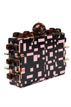 Here Is A Graphic Printed Snake Pink Designer Pink Square Box Bag, Luxury Pink Square Box Bag, Luxury Rectangular Bags For Fashion Events, Luxury Pink Rectangular Clutch, Modern Pink Box Bag For Formal Occasions, Modern Pink Rectangular Clutch, Snake Pink, Trunk Box, Trunk Boxes