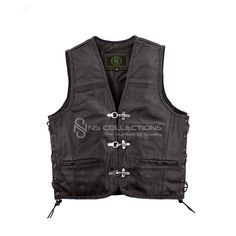 This premium Vest is made with top-grain natural Cowhide Leather. This unique leather vest is perfect for bikers. The comfortable polyester liner makes it easy to wear during long motorcycle rides. All these pockets provide enough space to keep important accessories. Buy this cowhide milled leather vest and enjoy your ride by wearing it. Fall in love with this beautiful leather cut for any of your biker events or other outdoor activities. We are confident that our selection of leather vests will Fall Leather Moto Vest, Outdoor Leather Vest With Pockets, Rugged Leather Vest Outerwear, Moto Vest For Biker Events In Fall, Moto Style Vest For Biker Events In Fall, Leather Vest For Motorcycling In Fall, Leather Vest For Motorcycling, Fall Season, Biker Vest With Pockets For Motorcycling, Fitted Leather Vest For Outdoor