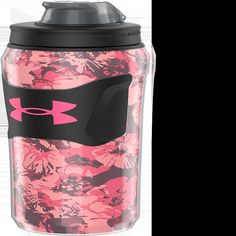 the under armour tumbler is pink and black