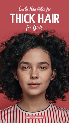 Manage your thick hair with curly hairstyles for girls. Visit our site for the best styles and tips for thick hair. Save this pin for your next hairstyle! #ThickHair #CurlyGirls #Hairstyles Curly Hairstyles For Thick Hair, Short Curly Thick Hair, Curly Hairstyles For Girls, Tips For Thick Hair, Short Hairstyles For Curly Hair, Hairstyles For Thick Hair, Short And Thick, Hair Coils, Cute Curly Hairstyles