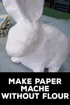 How to Make Paper Mache Without Flour Paper Mache Art Projects, Paper Mache Recipe, Paper Mache Paste, Paper Plate Animals, Flowers At Home, Paper Dragon, Paper Mache Projects