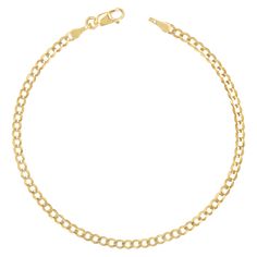 The perfect Cuban Link bracelet for the girl who wants a little more sparkle. This Diamond Cut Cuban Link bracelet is perfected using state of the art diamond cutting machines to give the chain that added sparkle. Refined and wont ever dull out. At 2.6mm wide, these links are large enough to make a statement yet dainty enough to pair well with all your other pieces. 

Link Size: 2.6mm x 3.2mm
Solid 14K Gold 
Lobster Clasp Lock
Lifetime Guarantee Cuban Link Bracelet, Link Chain Bracelet, Gold Piece, Cuban Link Chain, Cuban Link, Classic Elegant, Personalized Necklace, The Girl Who, Bracelet Sizes