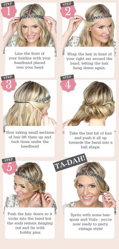 1920s Hairstyles For Long Hair, 1920s Hairstyle, 1920 Hairstyles, 1920s Hairstyles, 1920s Hair Tutorial, 20s Hair, Vintage Hairstyles For Long Hair, Flapper Hair, Gatsby Hair