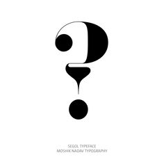 a black and white question mark on a white background