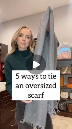 Styling Scarves Winter, How To Style Cashmere Scarf, How To Wear A Spring Scarf, Different Ways To Tie Scarves, How To Style Oversized Scarf, How To Wear Long Scarf Winter, Styling A Scarf Outfit, How To Wear A Blanket Scarf With A Dress, Scarf In Summer Outfit Ideas