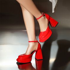 As low as US$39.00 Bling Sandals, Ankle Strap Chunky Heels, Runway Shoes, Chunky Heel Shoes, Shoes 2023, Chunky Heel Pumps, Chunky High Heels, Wedding Dress Shoes, Bride Shoes