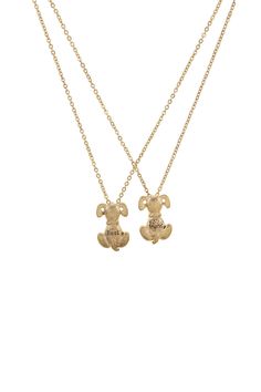 Share this super cute and sweet dog charm friendship pendant necklace with your bestie!- Pendant Necklace Set- Best Friends Charm Necklace- Dog Charm- Gold Tone- L: 16" + 3" Extender- Lobster Clasp Closure- Lead & Nickel Compliant Gold Pendant Charm Necklace For Friendship, Cute Gold Friendship Necklace, Friendship Pendant, Sweet Dog, Dog Charm, Dog Charms, Sweet Dogs, Charm Pendant Necklace, Gold Pendant Necklace