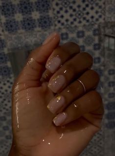 Nails Inspo Short Classy Nails, Old Money Nails, Money Nails, Natural Nails Manicure, Overlay Nails, Milky Nails