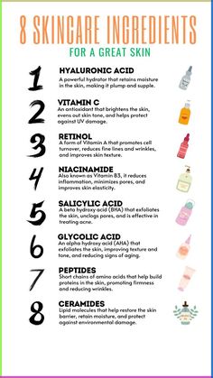 Skin Care Acids Guide, Retinol Niacinamide, Skincare Serums, Koleksi Makeup, Tighten Facial Skin, Skincare Guide, Essential Makeup, Skin Facts